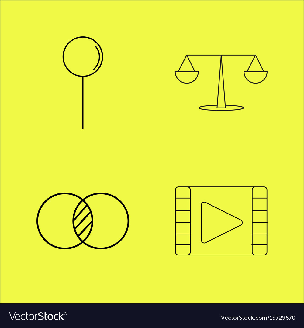 Essential linear icon set