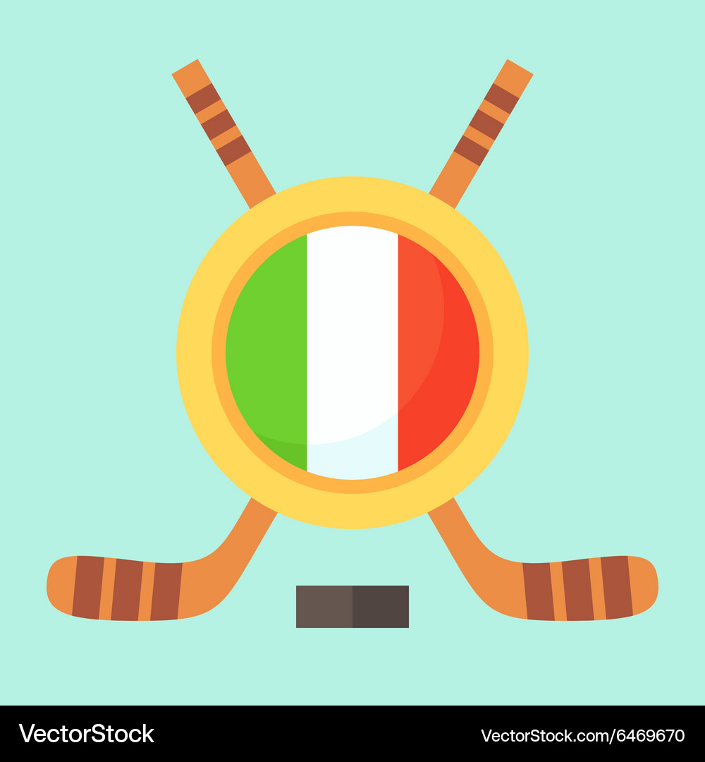 Hockey in italy Royalty Free Vector Image VectorStock