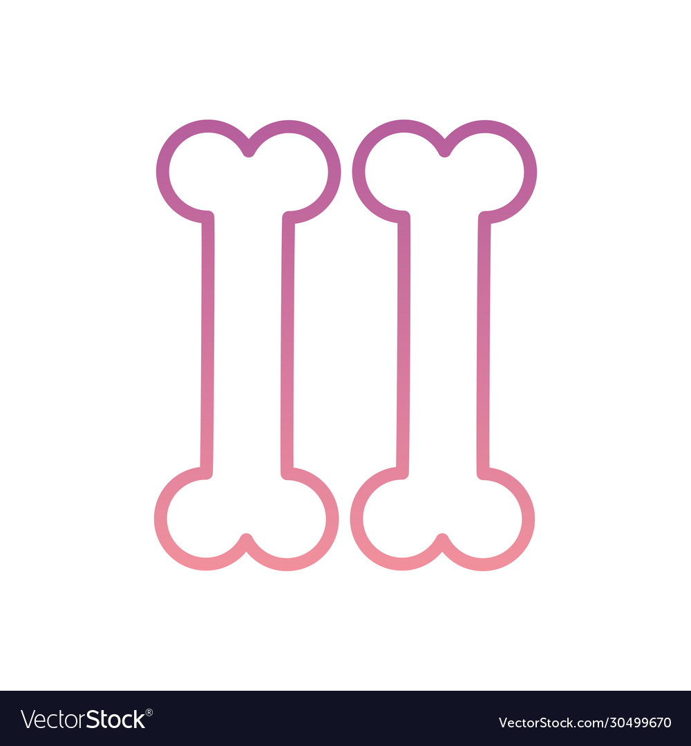 Isolated bones gradient style icon design