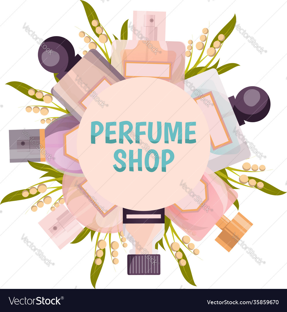 Perfume shop frame background