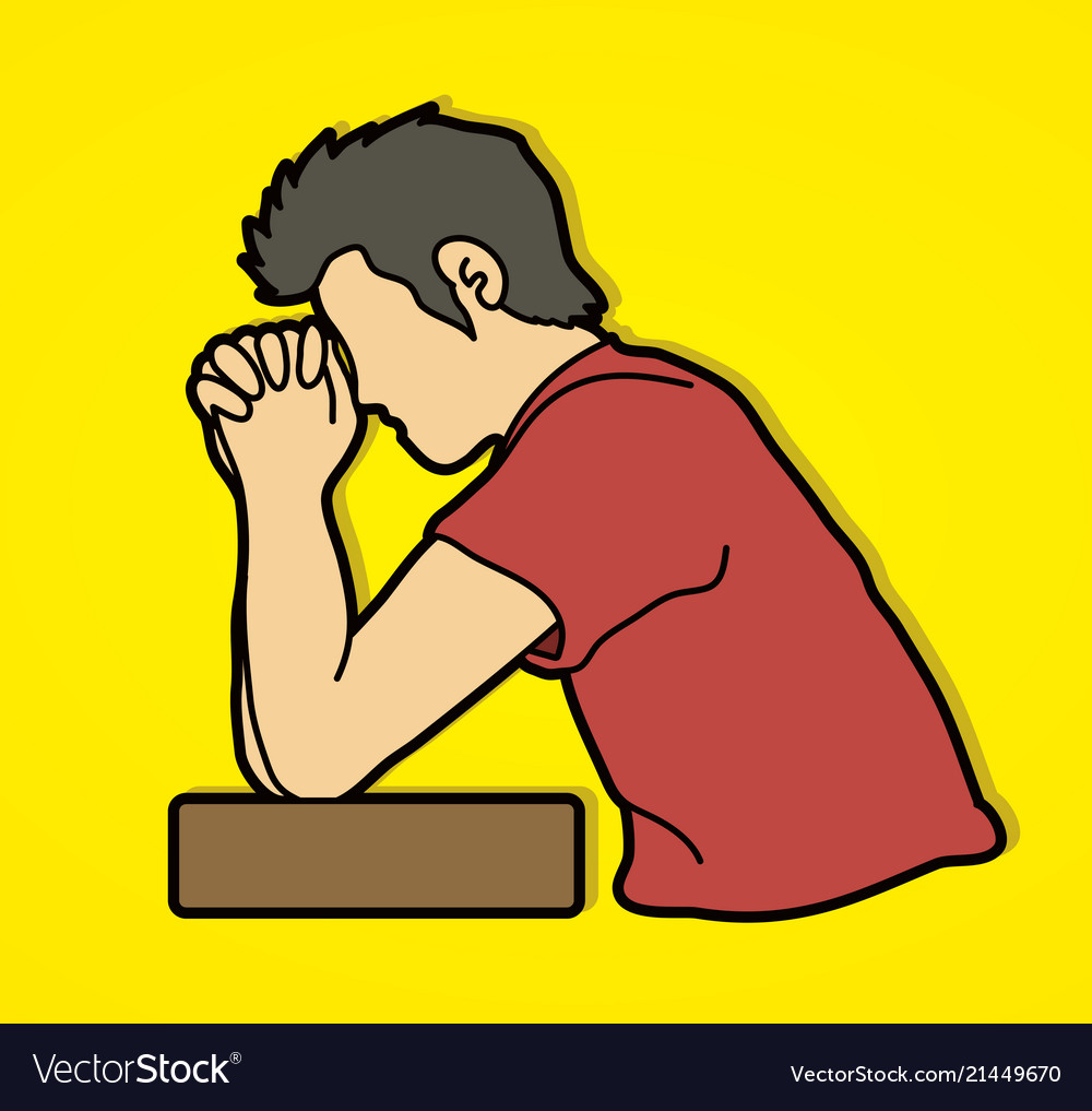 Prayer Christian Praying Royalty Free Vector Image