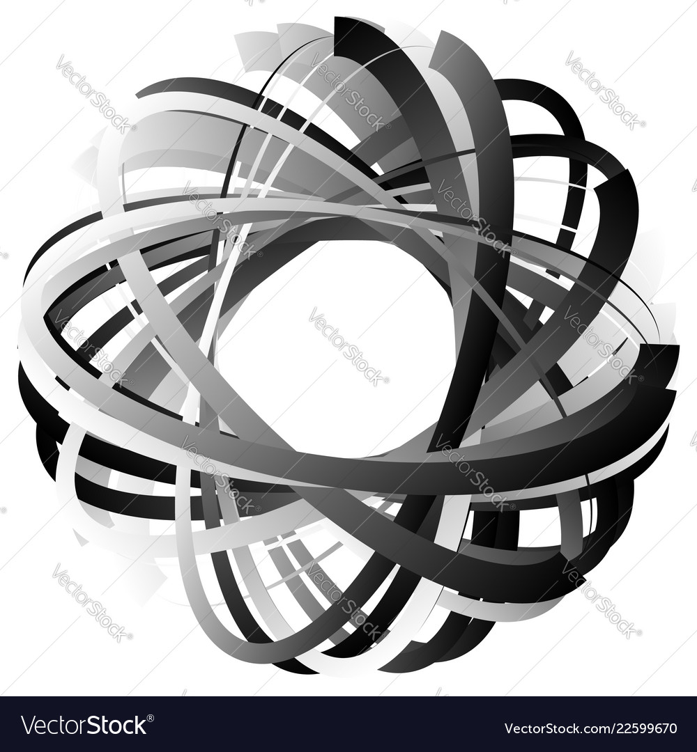 Random circular element abstract monochrome