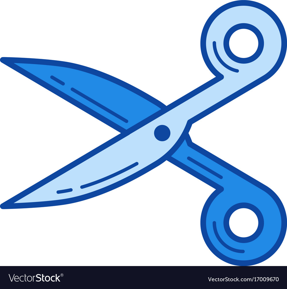Scissors line icon