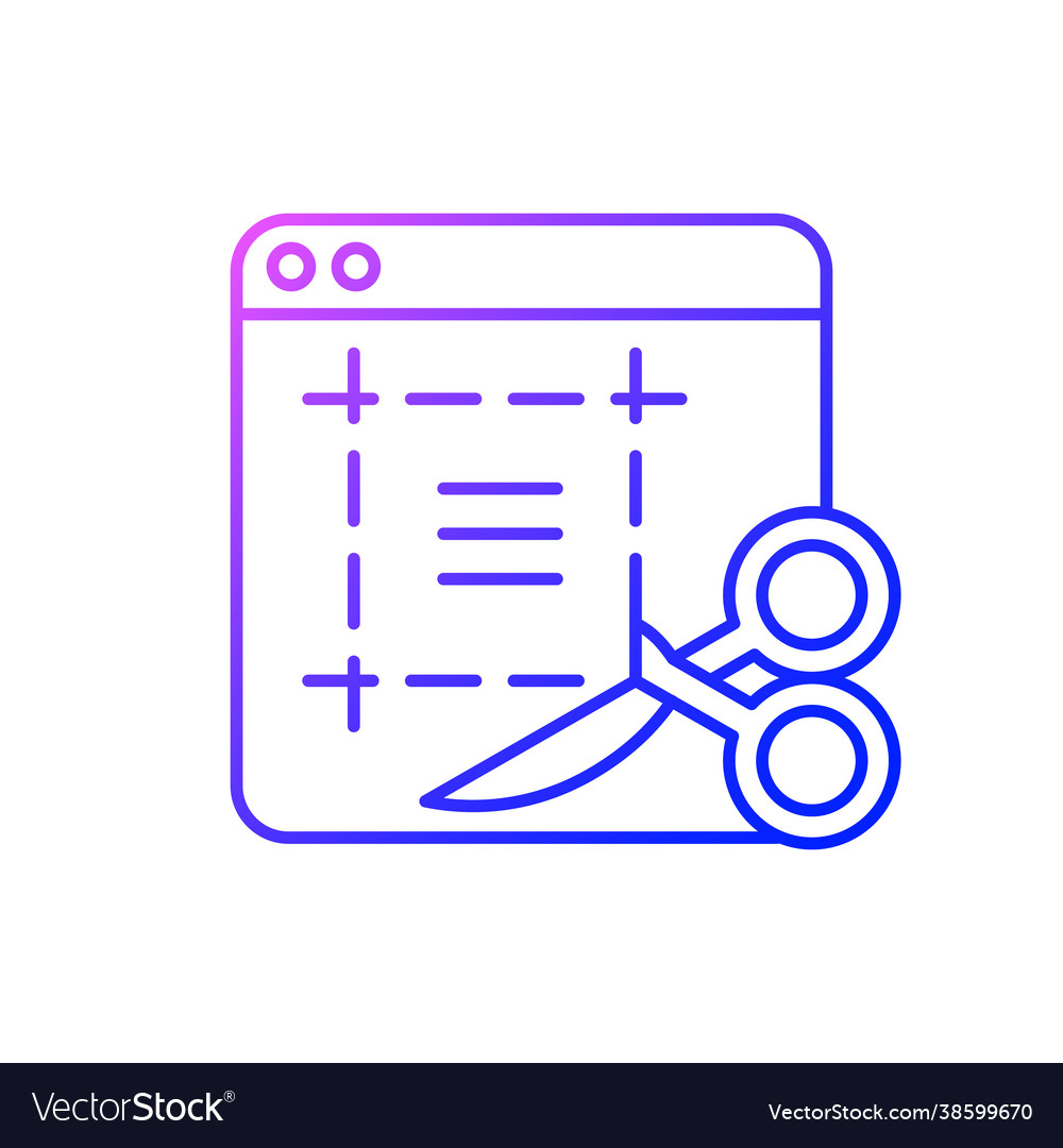 Screen sampling gradient linear icon Vector Image Screen sampling gradient linear icon