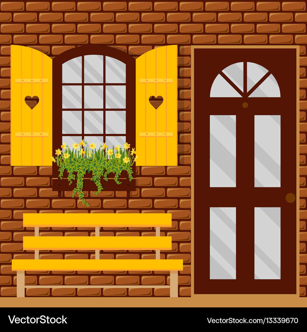 Window and shutters Royalty Free Vector Image - VectorStock
