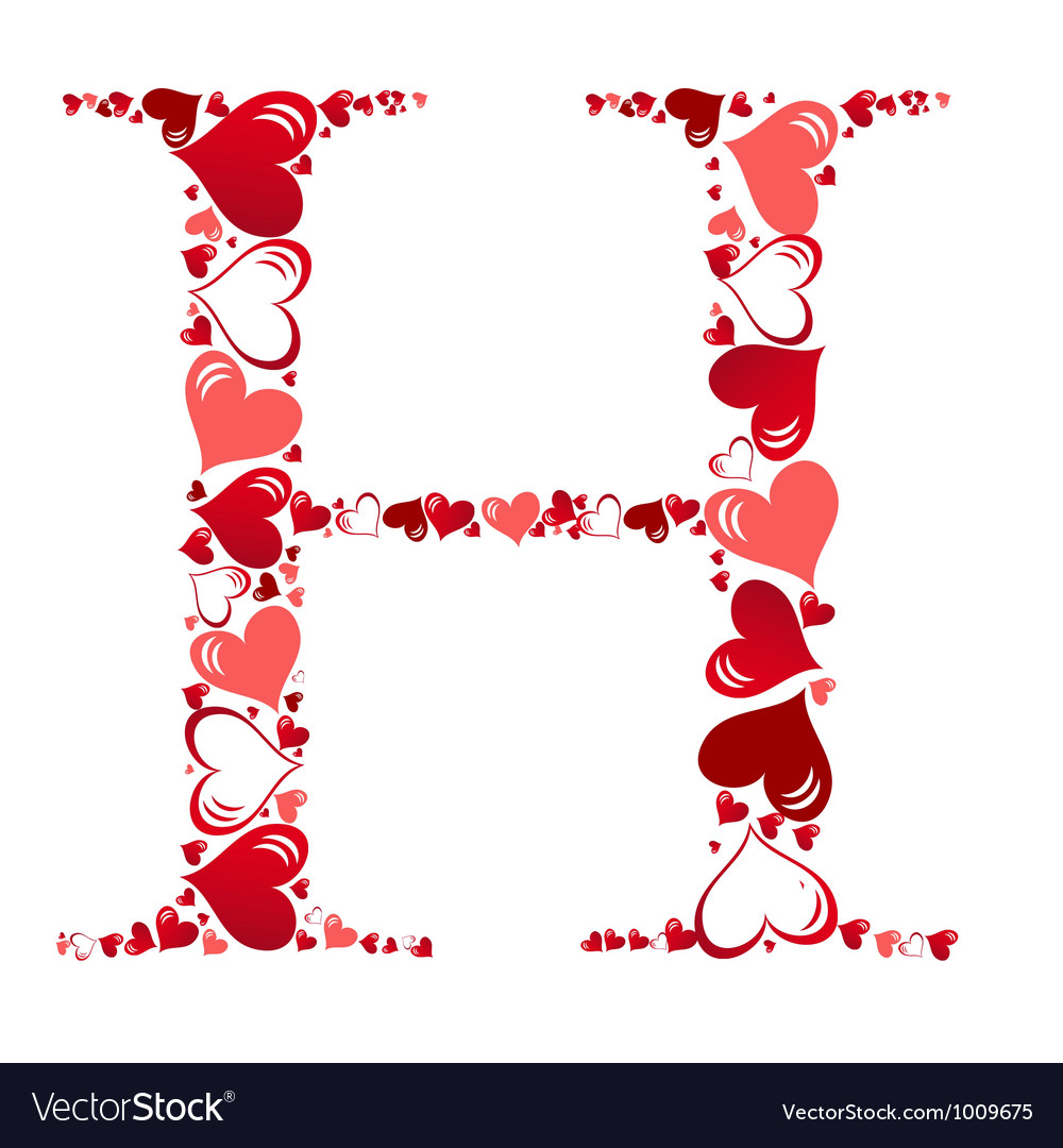Alphabet of hearts Royalty Free Vector Image - VectorStock