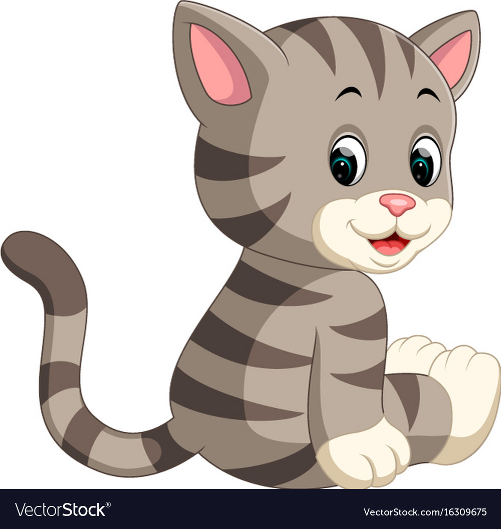 Download Cute cat cartoon Royalty Free Vector Image - VectorStock