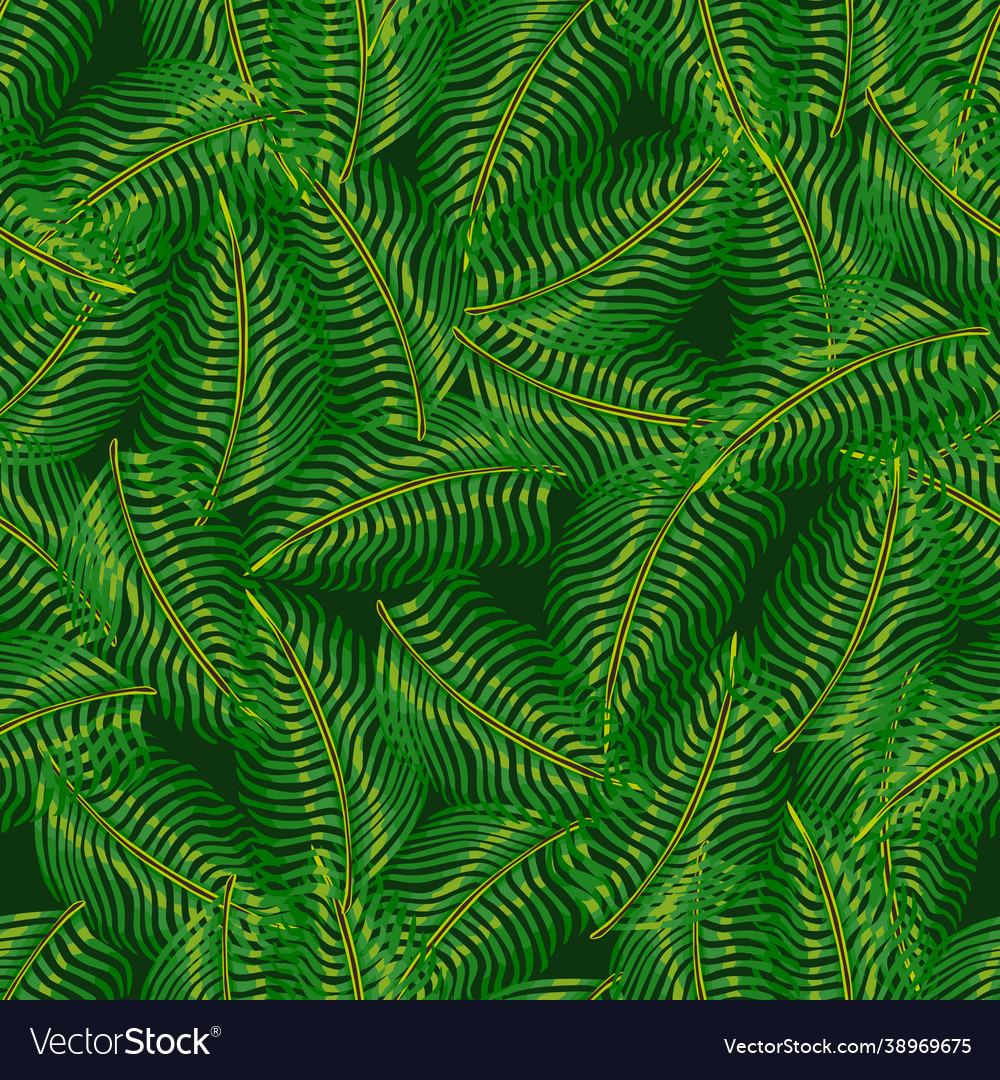 Decorative jungle seamless pattern with random vector image Decorative jungle seamless pattern with random