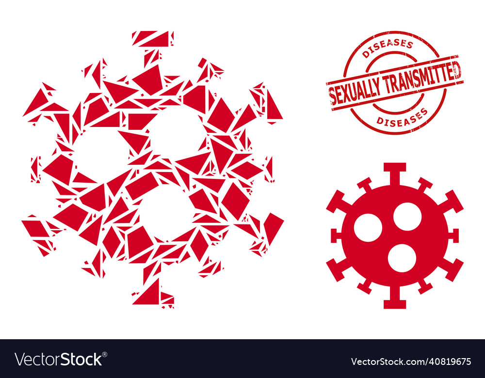 Geometric covid-2019 Virus-Symbol Mosaik