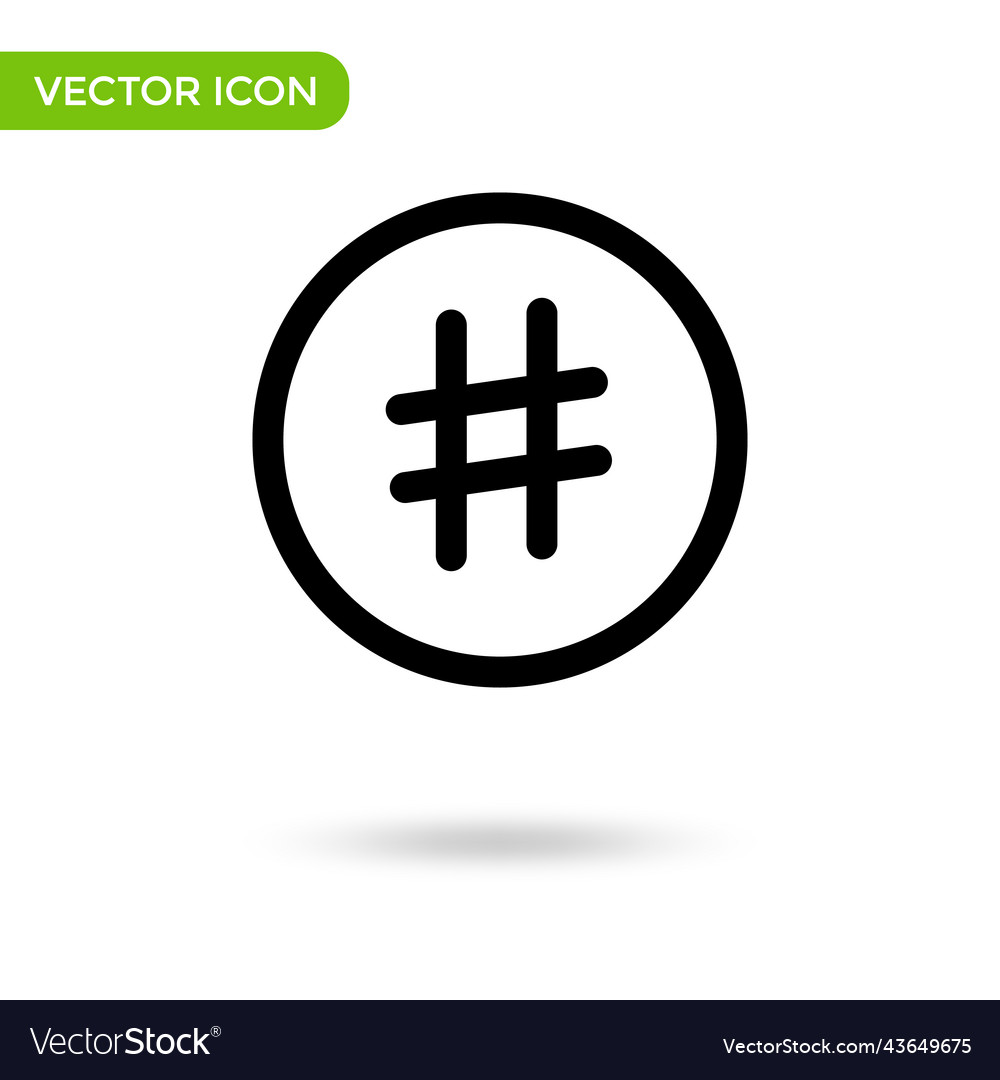 Hashtag icon minimal and creative isolated