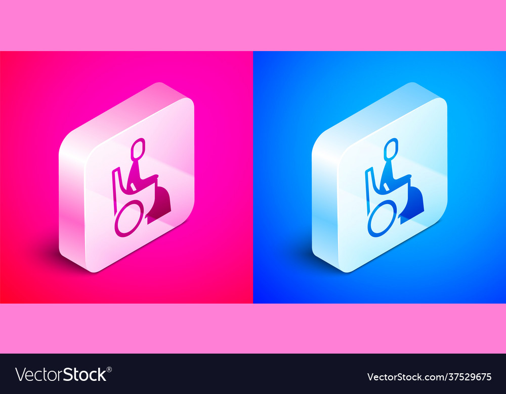 Isometric woman in wheelchair for disabled person