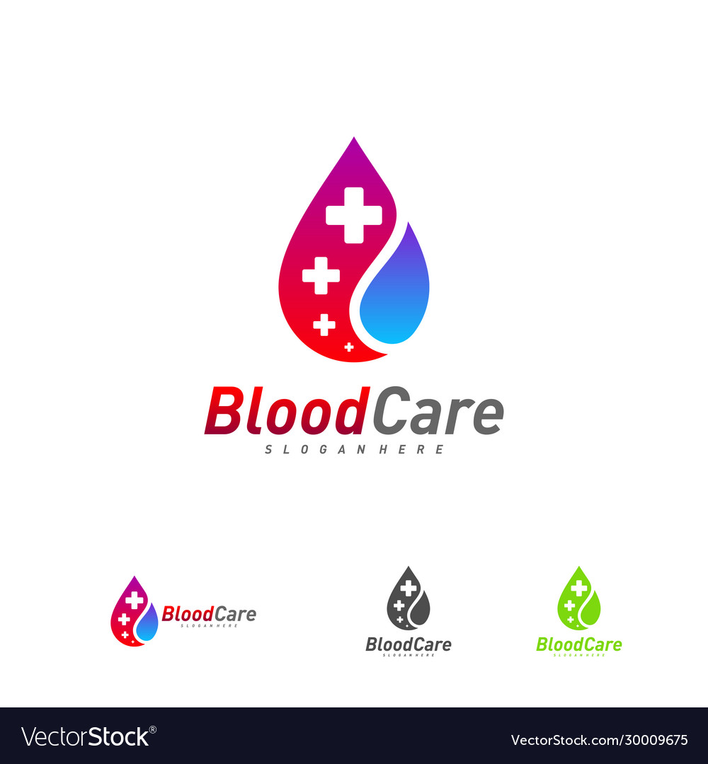 Medical blood logo template droplet