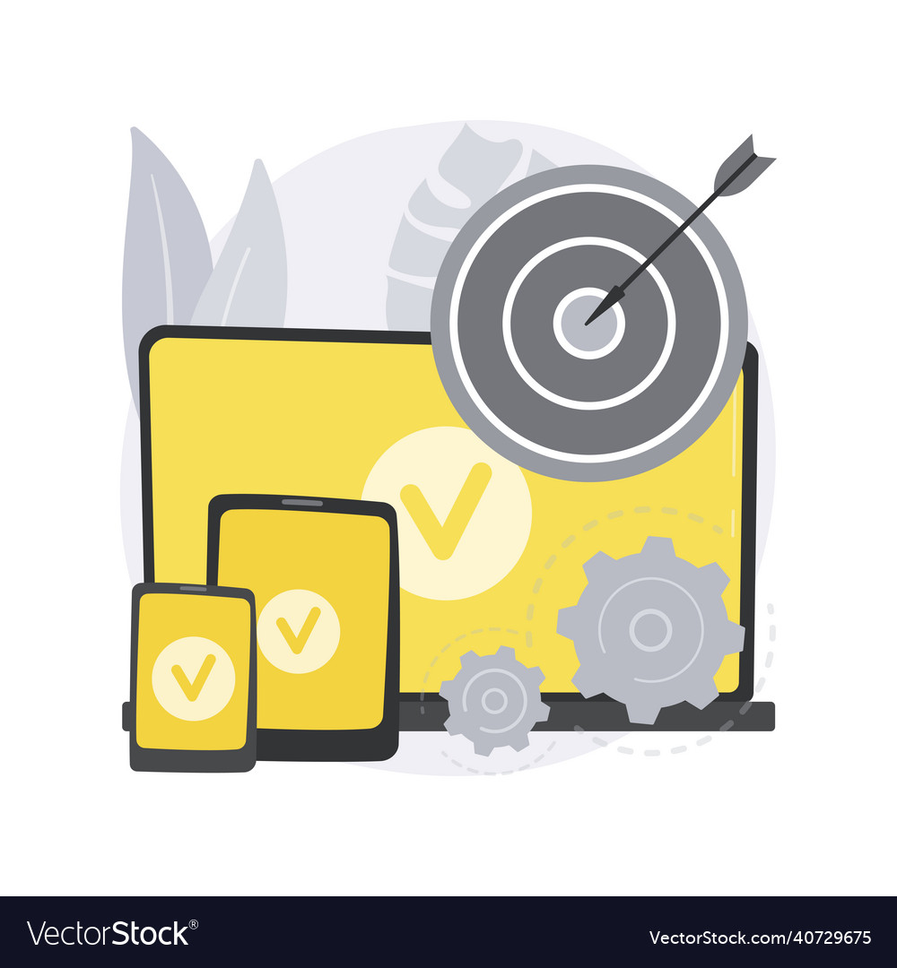 Multi-device targeting abstract concept vector image Multi-device targeting abstract concept