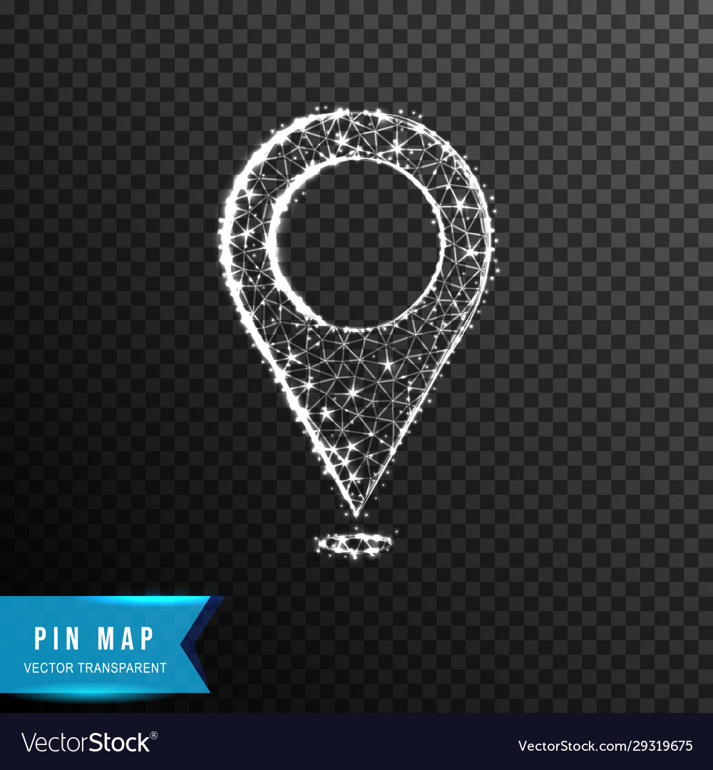 Pin point pointer location icon from connecting