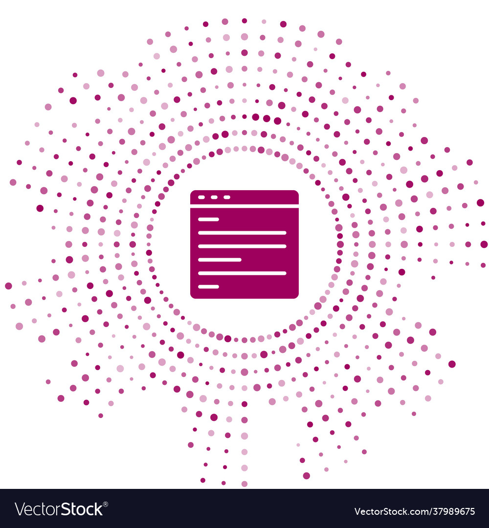 Purple computer api interface icon isolated vector image Purple computer api interface icon isolated