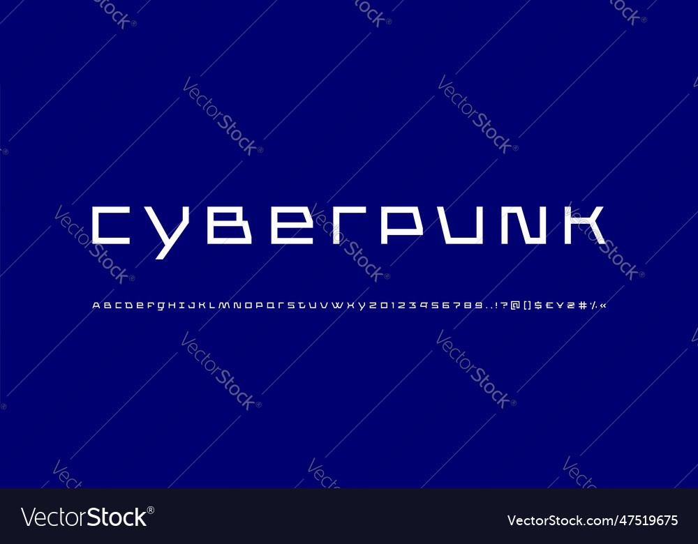 Robotic Tech Font - Digital Alphabet