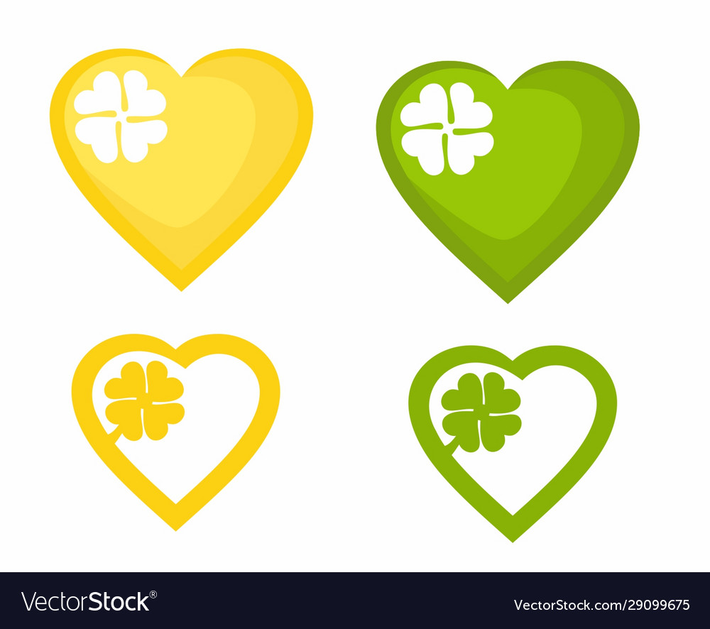 Saint patrick clover hearts