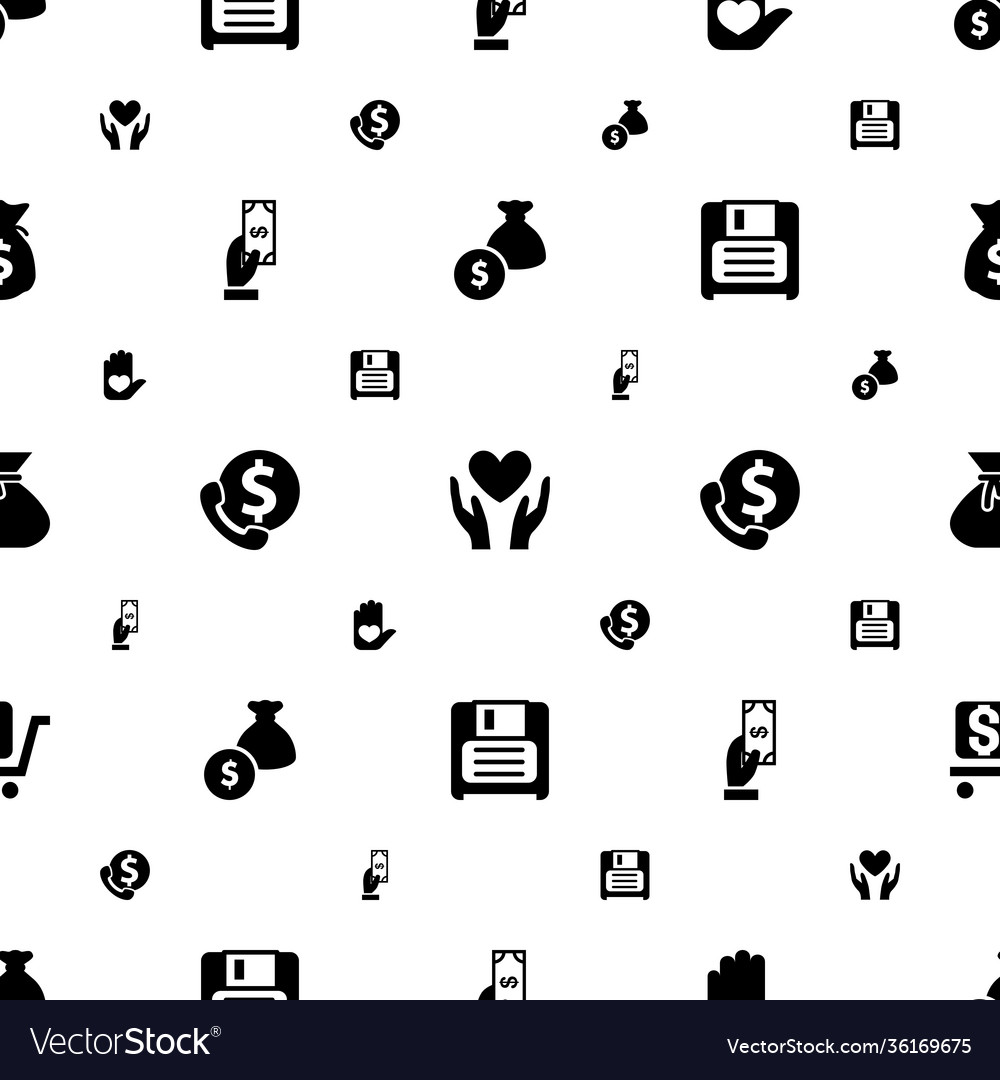 Save icons pattern seamless white background