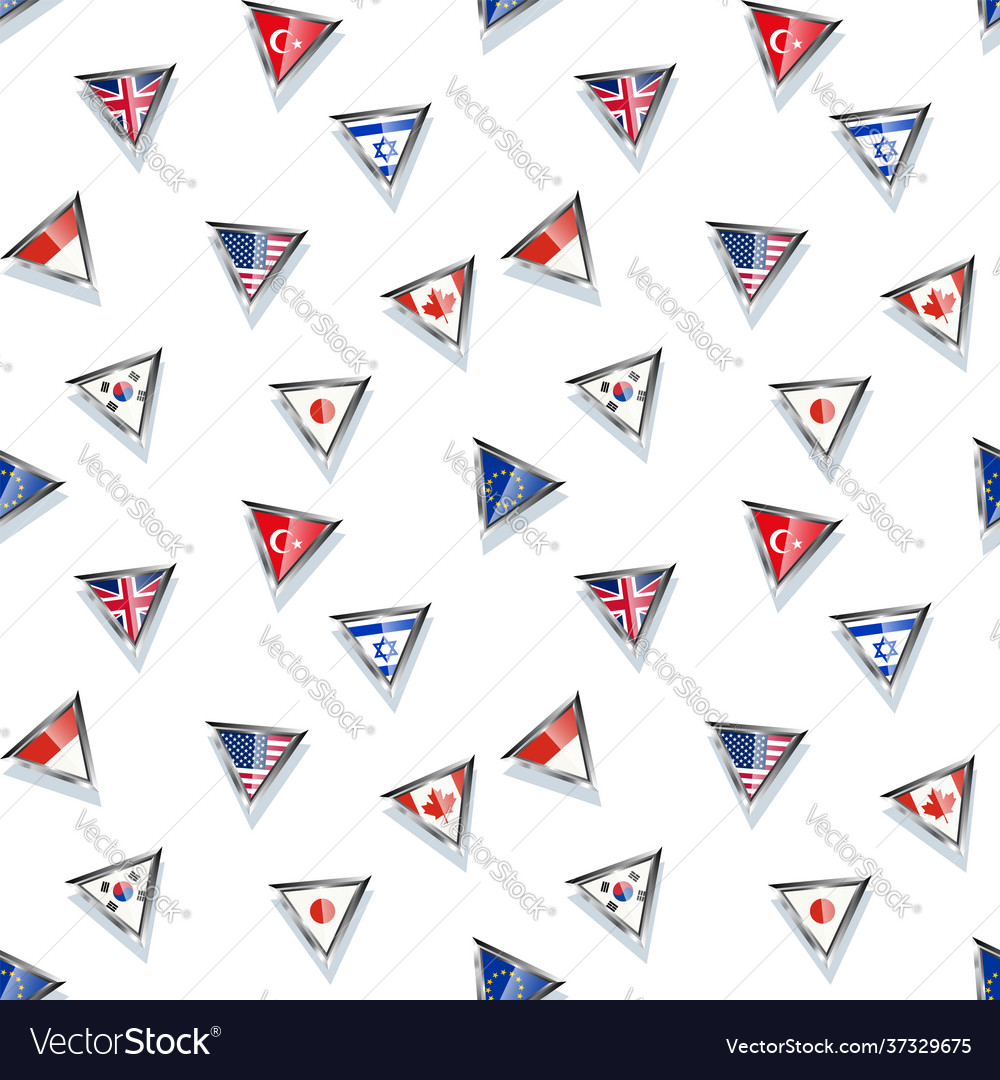 Seamless pattern on a white background triangular