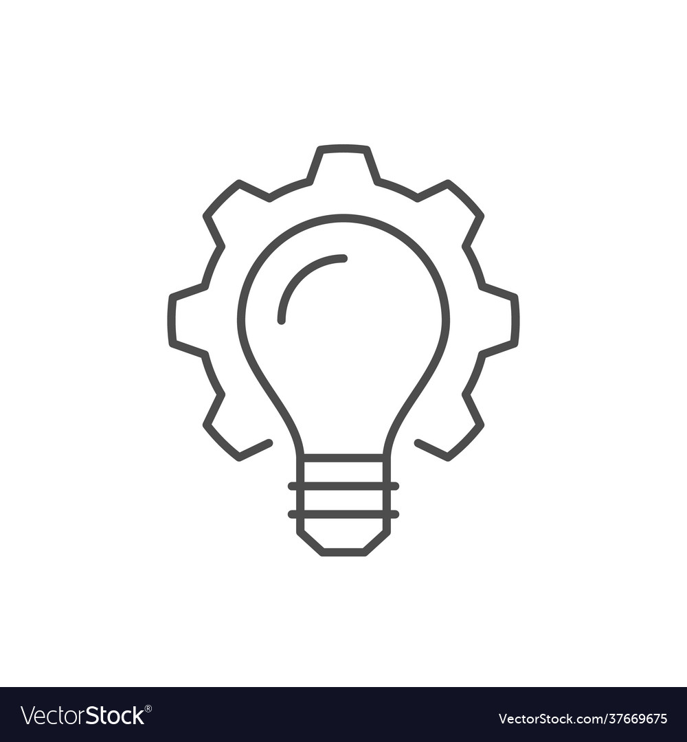 Technical innovation line outline icon Royalty Free Vector