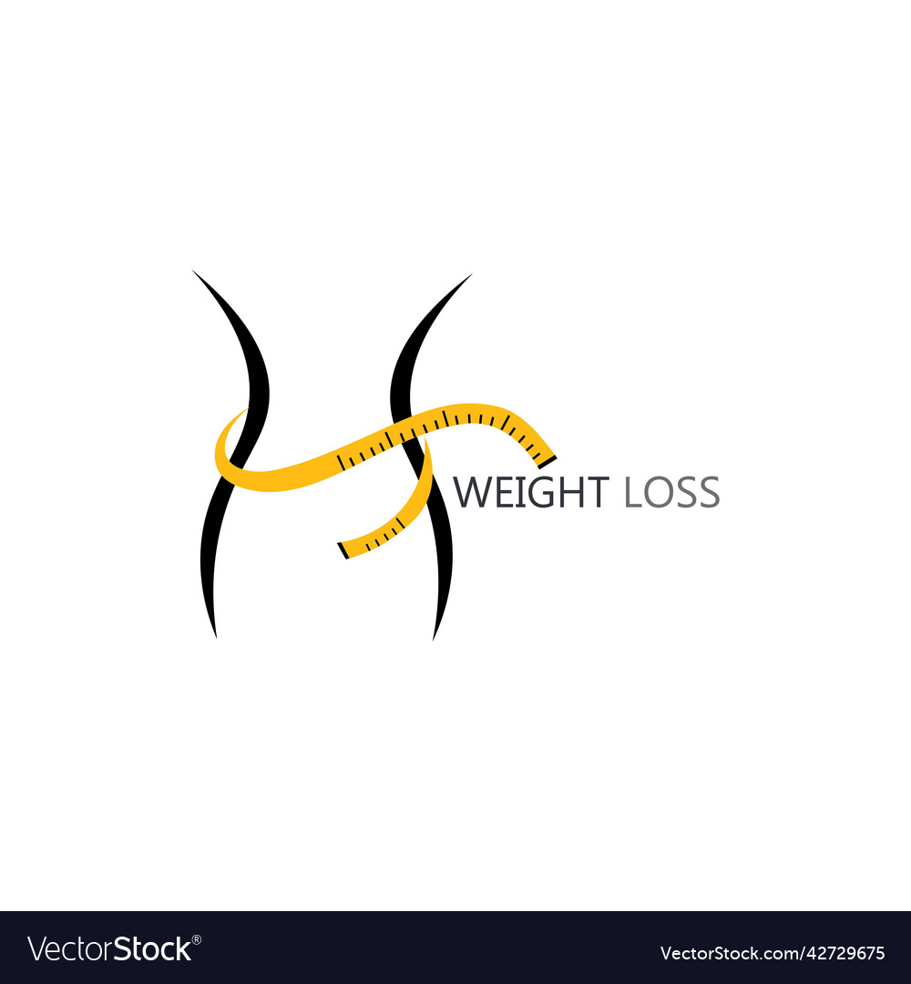 Weight loss slim icon logo