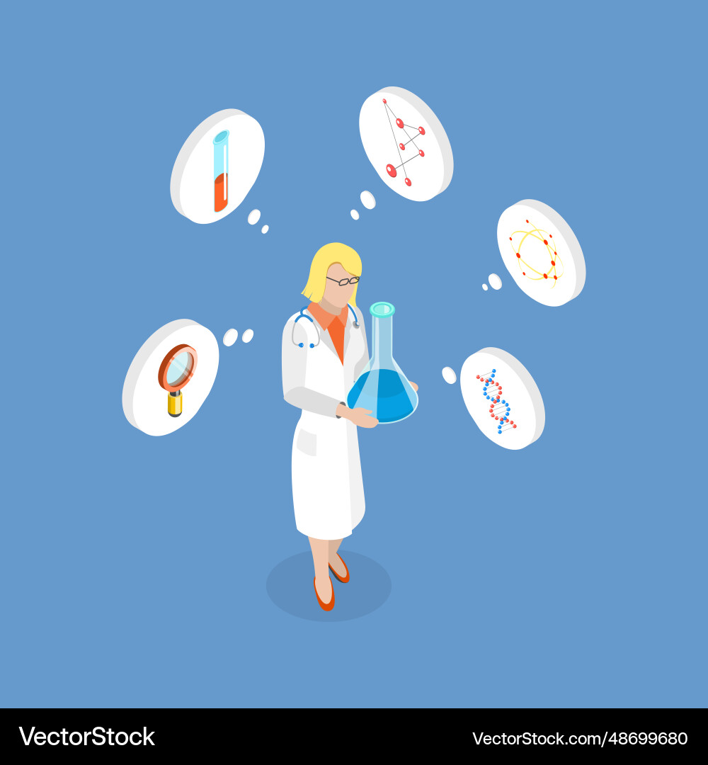 3d isometric flat conceptual Royalty Free Vector Image