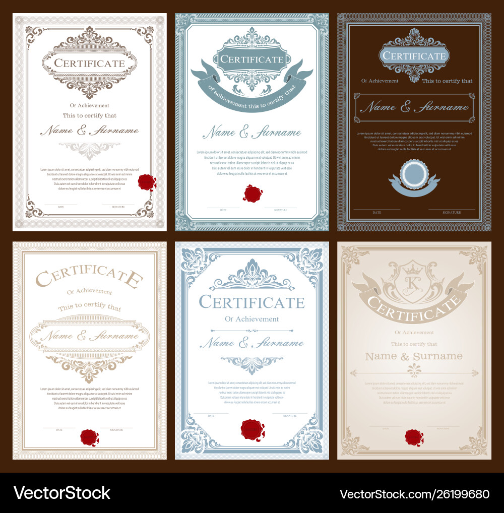 Certificate Royalty Free Vector Image - VectorStock