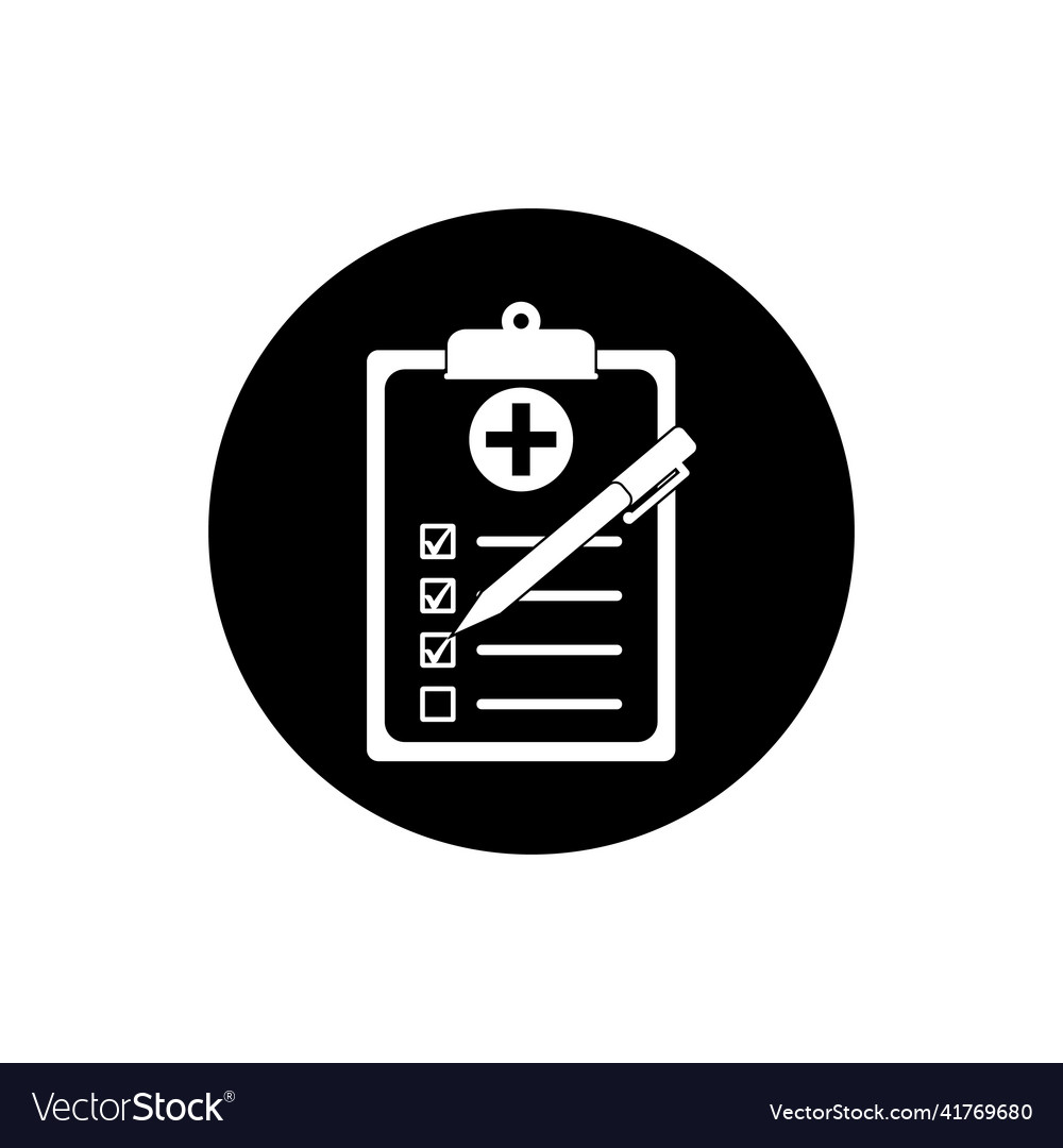 Checklist icon rounded button style eps