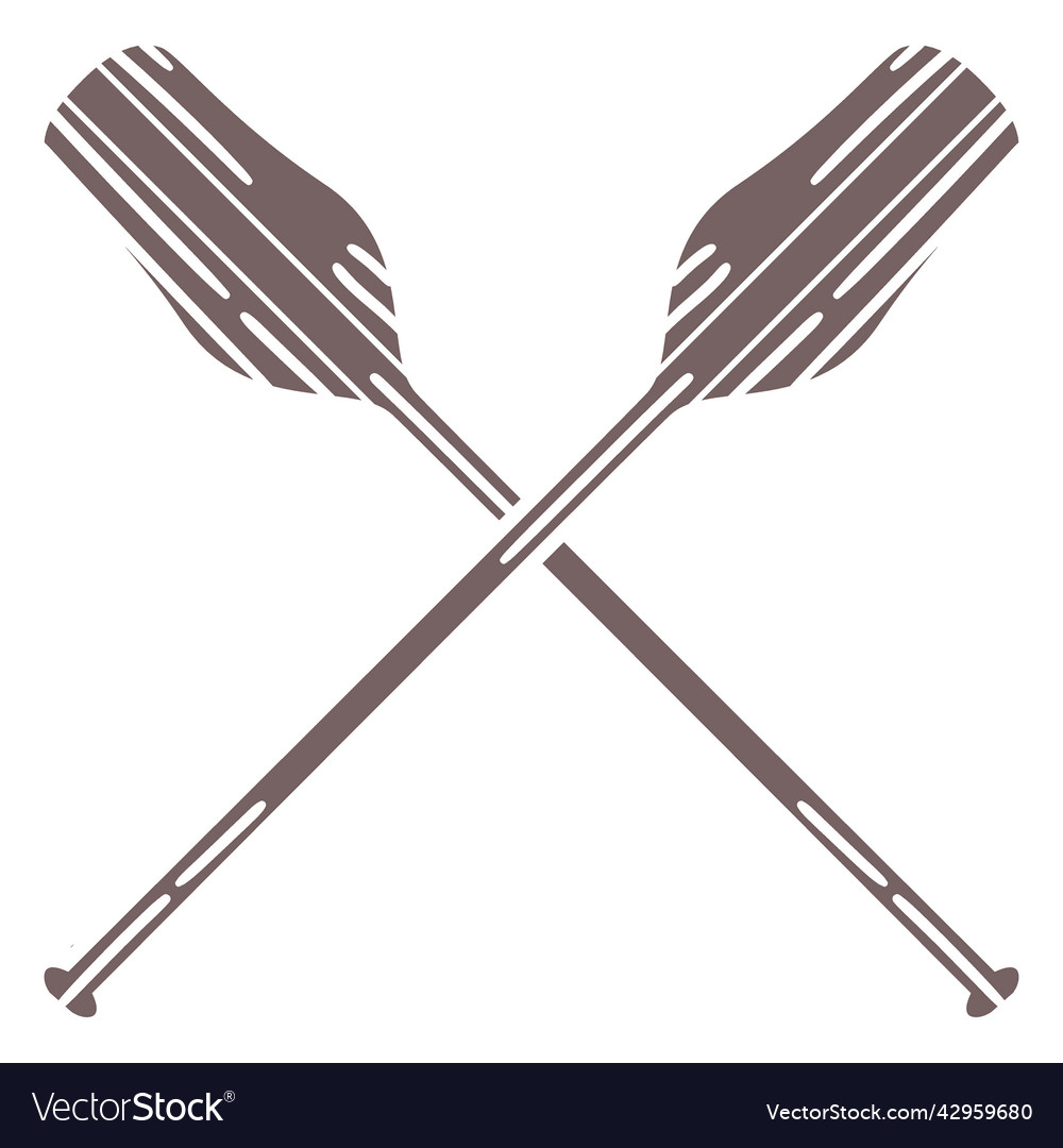 Double oars boat sea transport high quality Vector Image