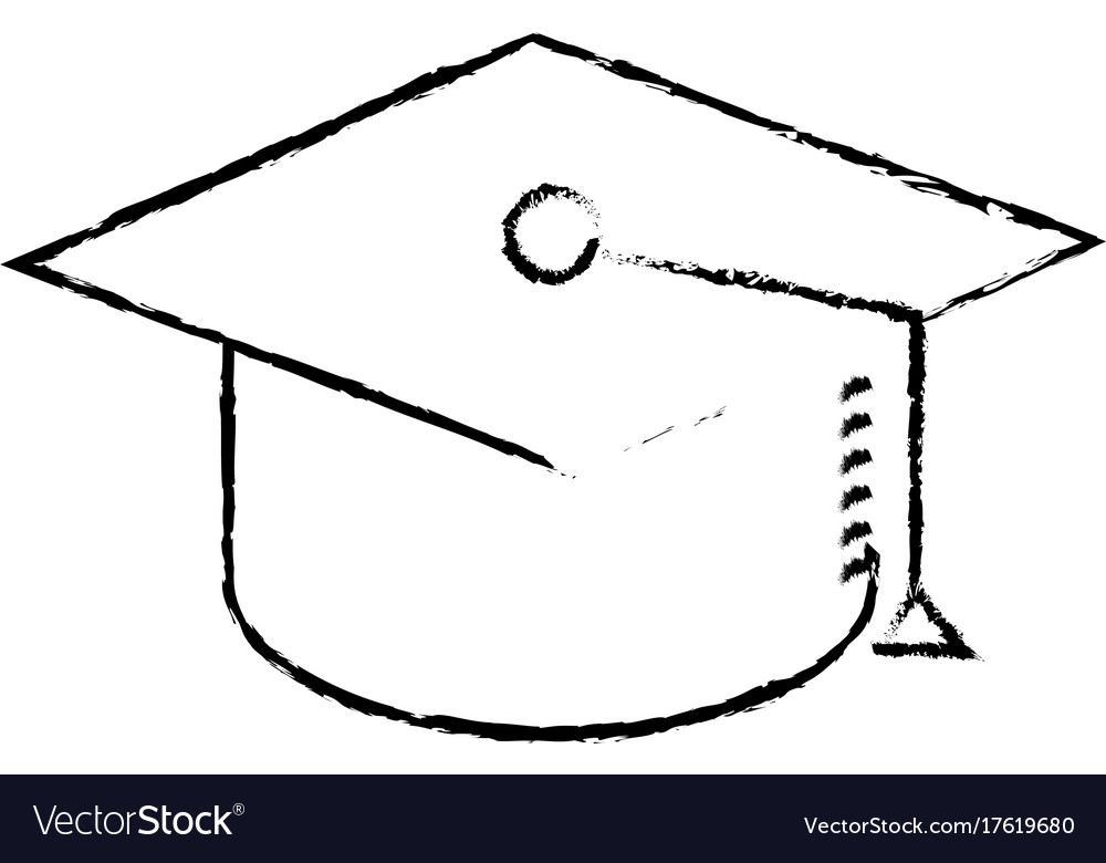 Figure cap graduation to ceremony sucess Vector Image