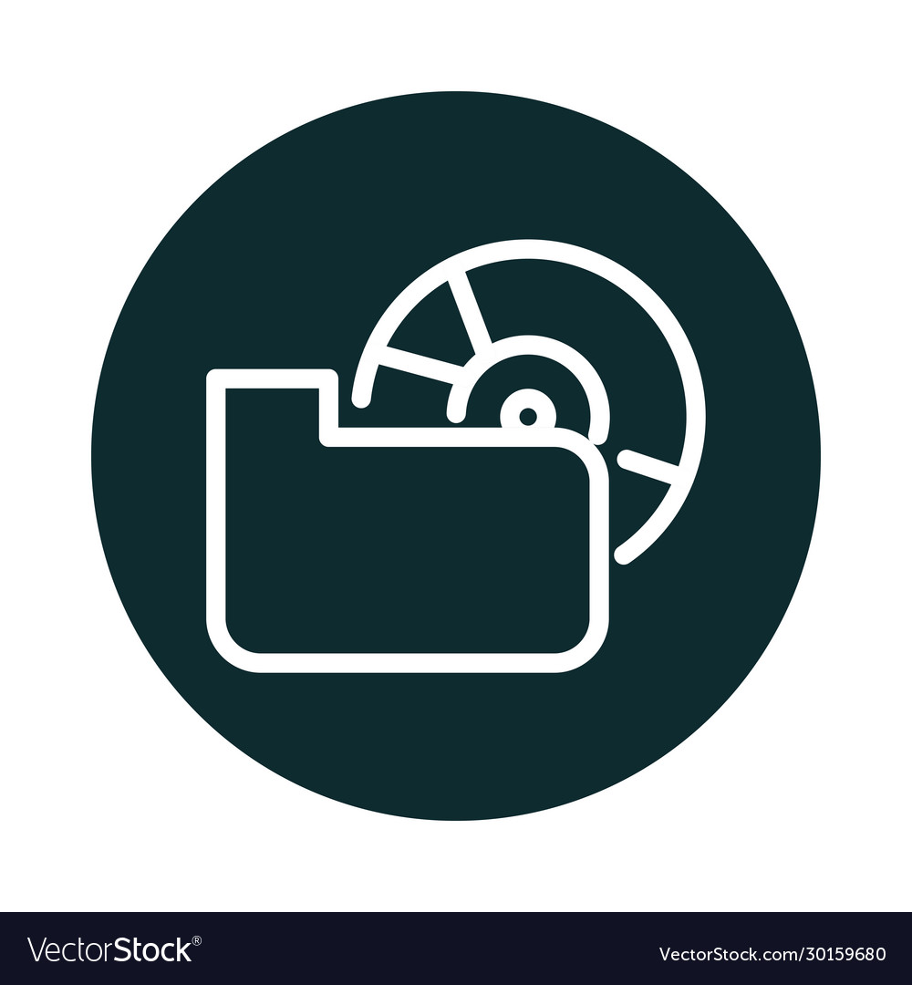 Folder disk sound block style icon