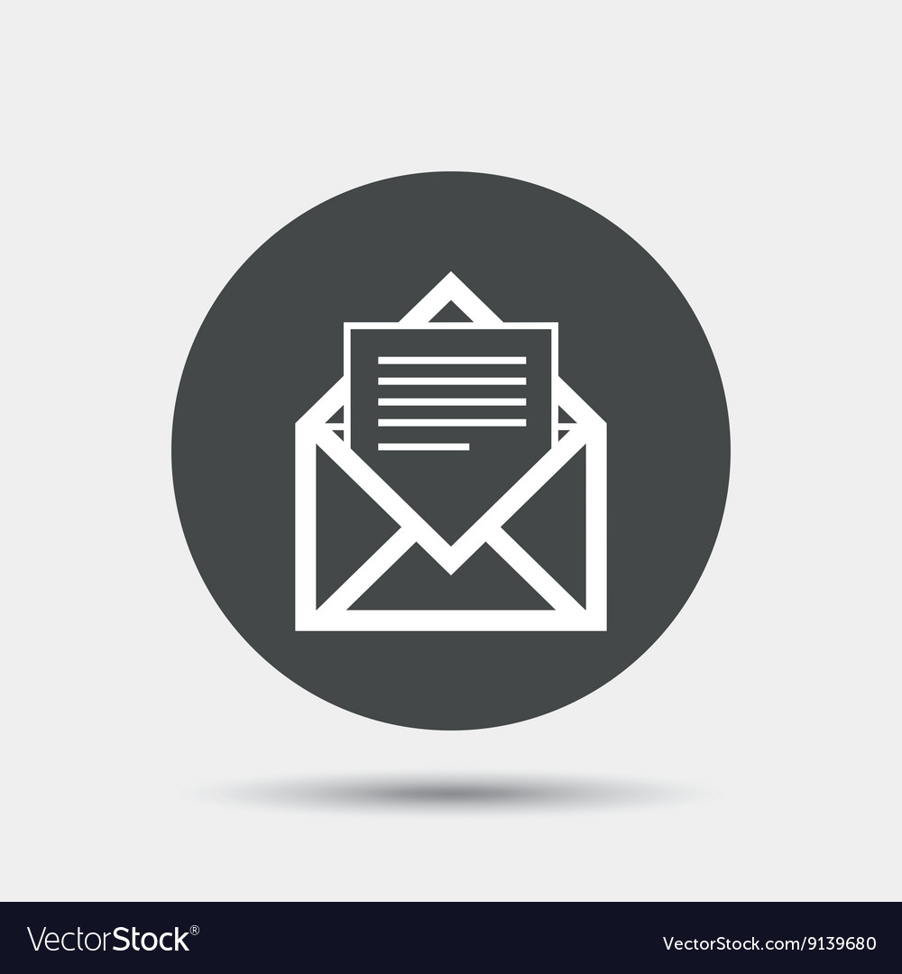 Mail icon envelope symbol message sign Royalty Free Vector