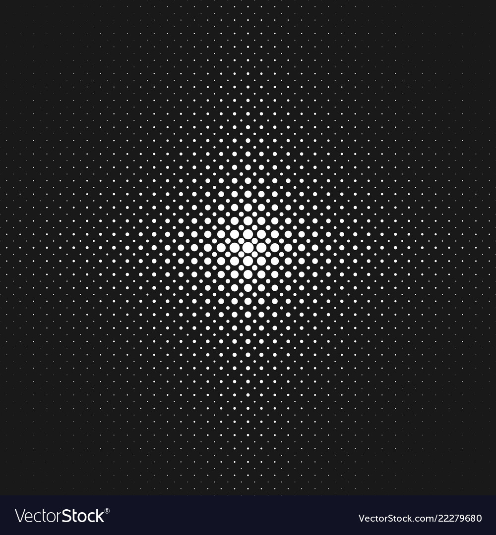 Monochrome geometric halftone circle pattern