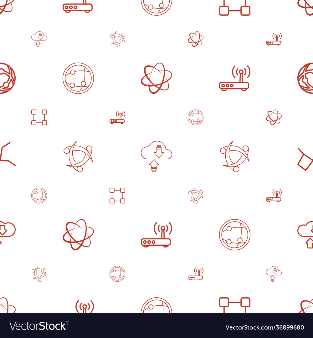 Networking icons pattern seamless white background