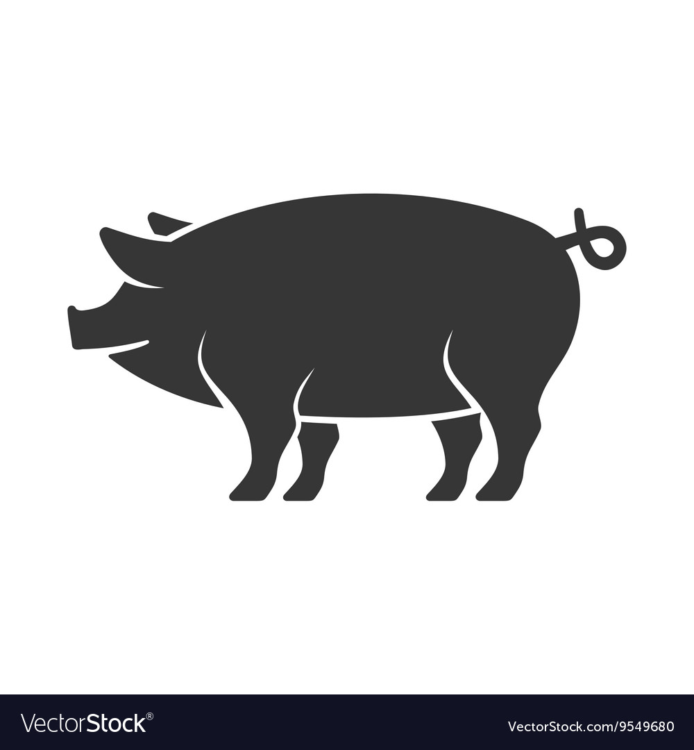 pig logo vector