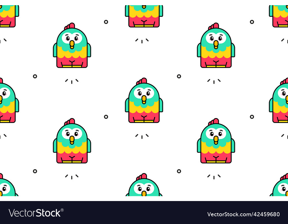 Seamless pattern with parrots