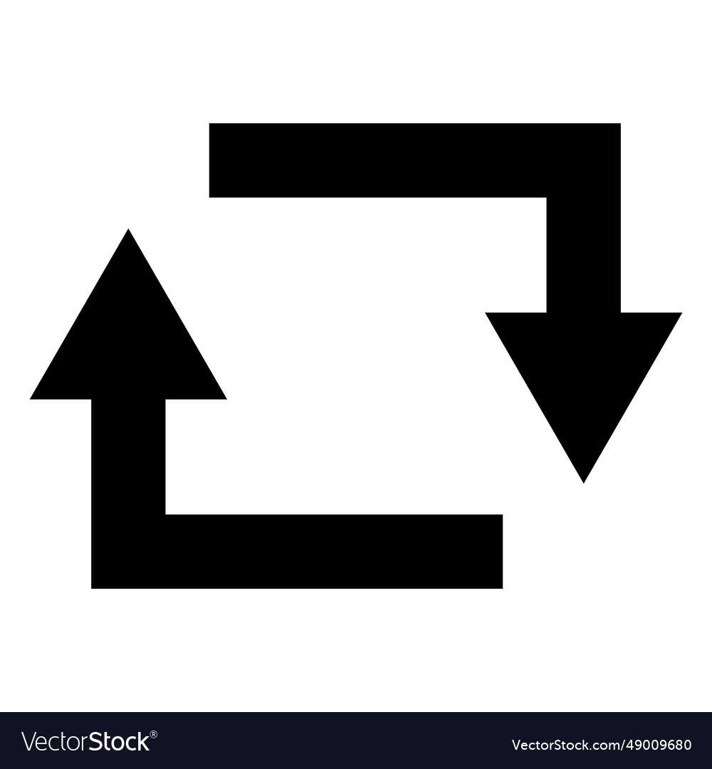 Square recycle arrow Royalty Free Vector Image