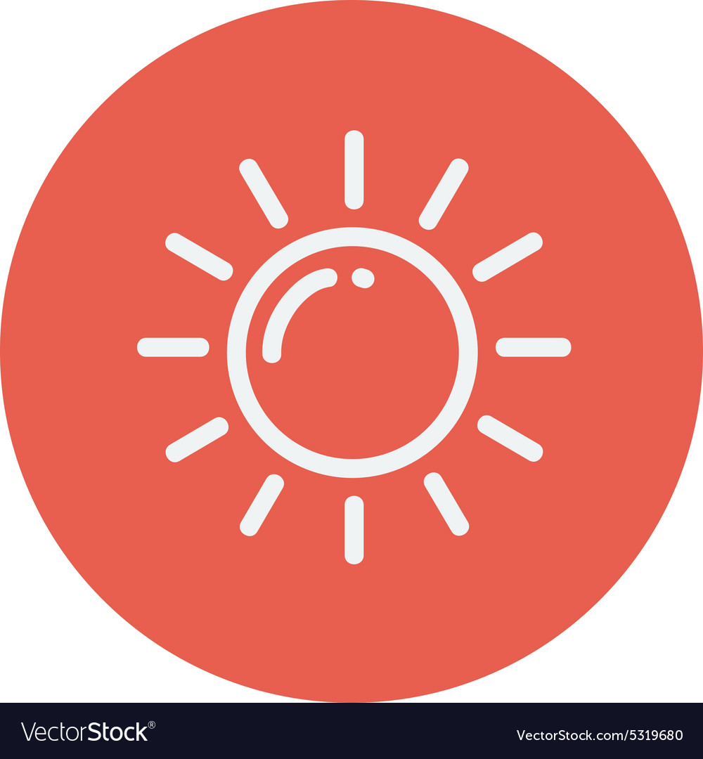 Sun thin line icon Royalty Free Vector Image - VectorStock