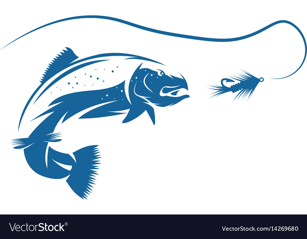 Trout fish and lure design template