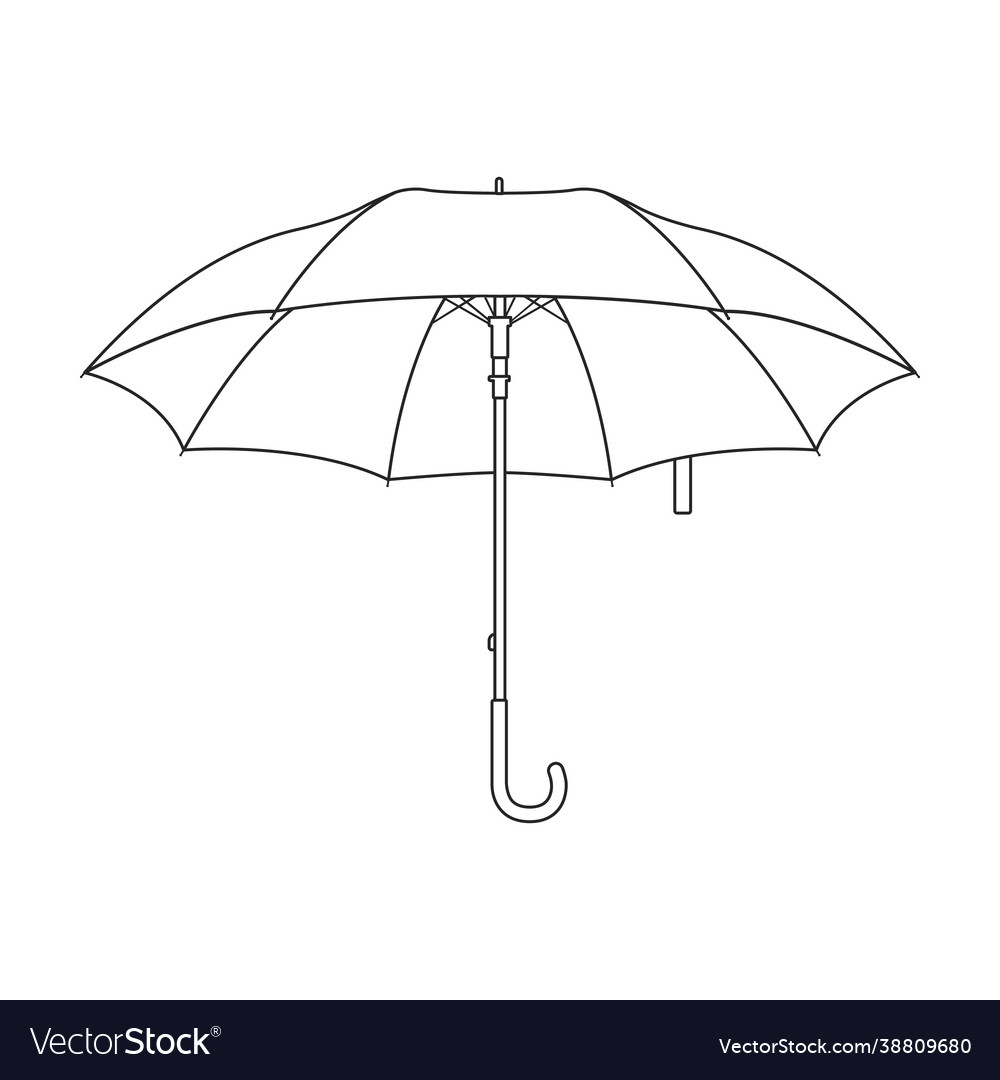 Umbrella iconoutline icon isolated