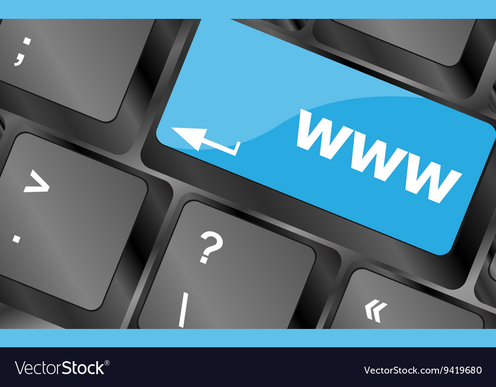 Www-Konzept mit Schlüssel auf Computertastatur