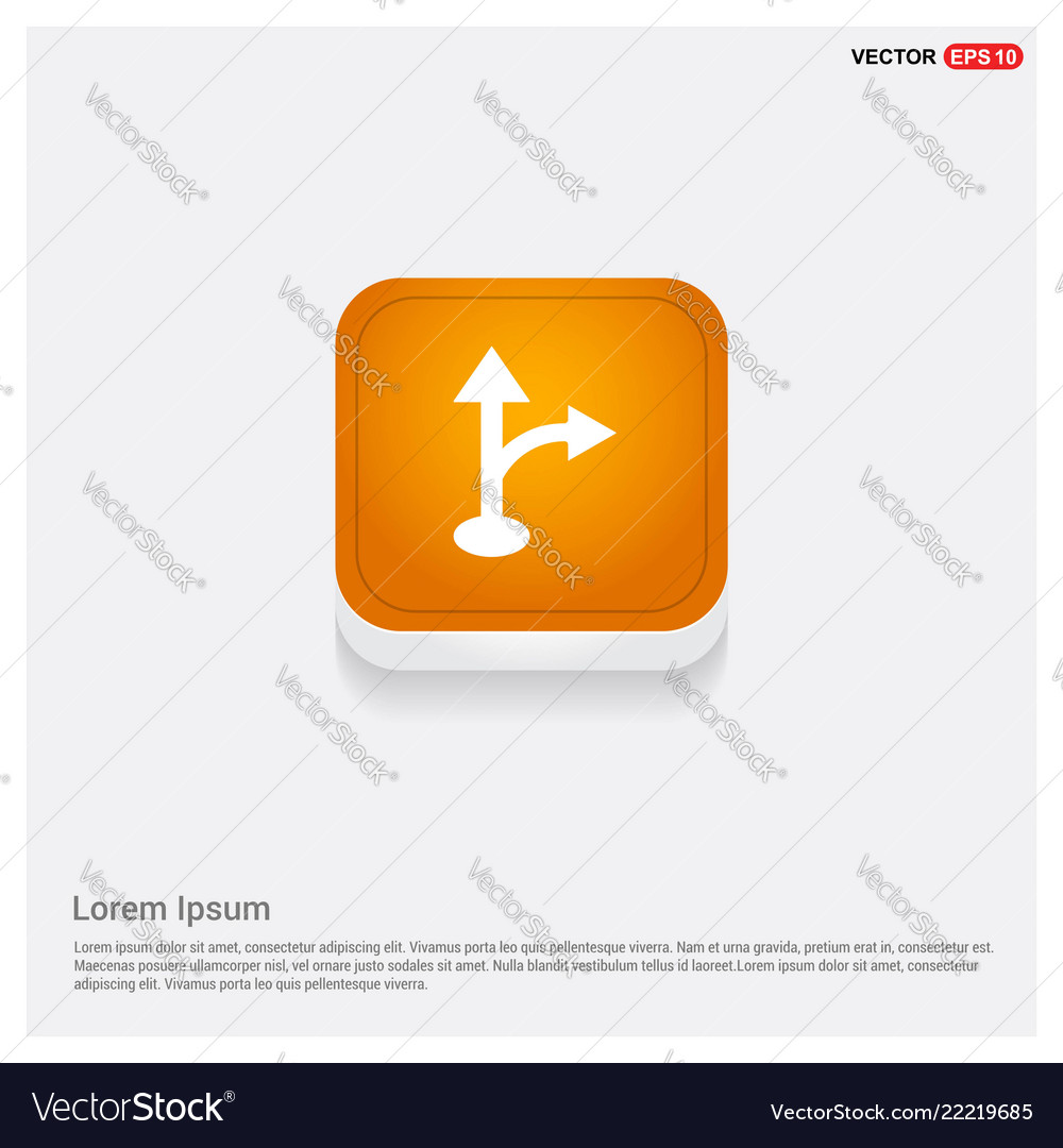 2 side arrow icon orange abstract web button Vector Image 2 side arrow icon orange abstract web button