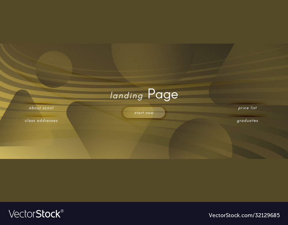 Abstract curve golden dynamic landing vector image Abstract curve golden dynamic landing