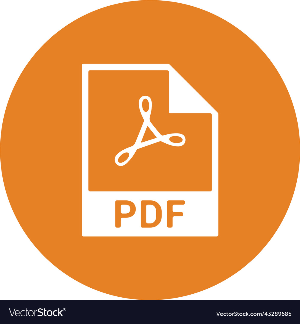Digital file format pdf icon orange color eps vector image Digital file format pdf icon orange color eps