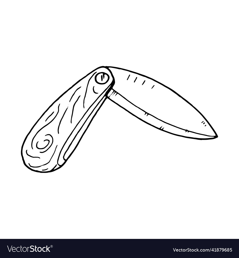 Jackknife sketch drawing of a knife