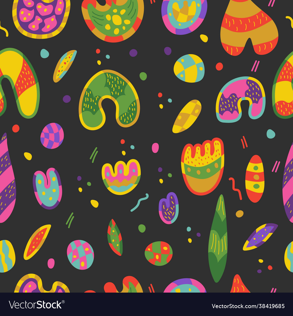 Modern seamless pattern with colorful design Vector Image Modern seamless pattern with colorful design