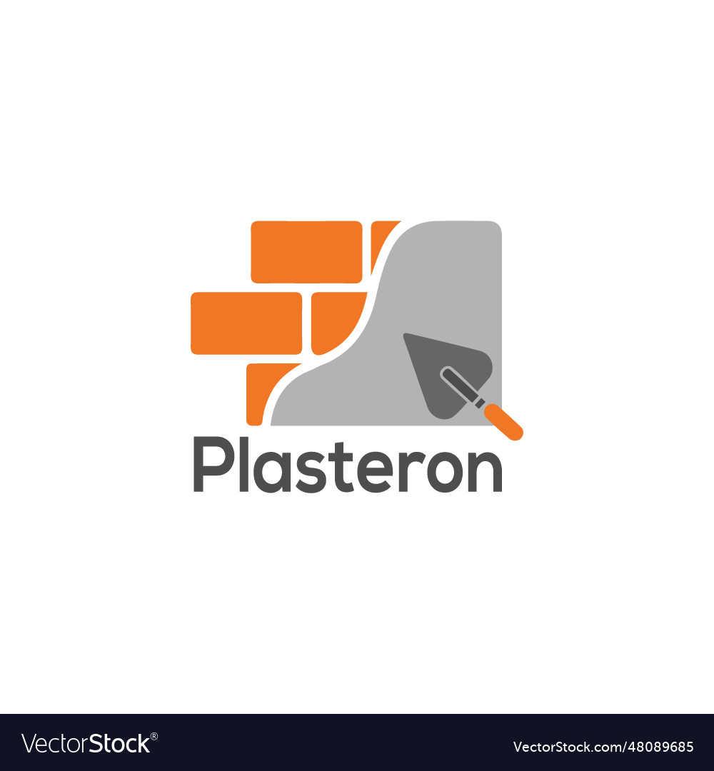 Plastering logo Royalty Free Vector Image - VectorStock