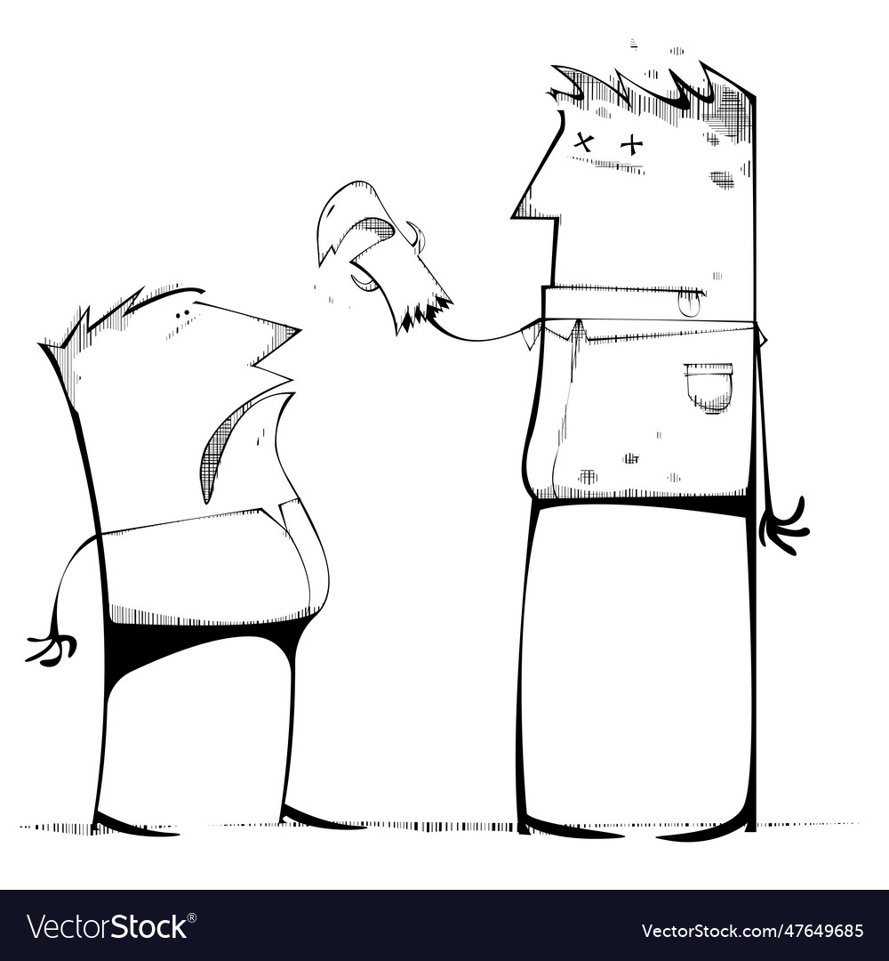 Puppet and zombie puppeteer scare man vector image Puppet and zombie puppeteer scare man