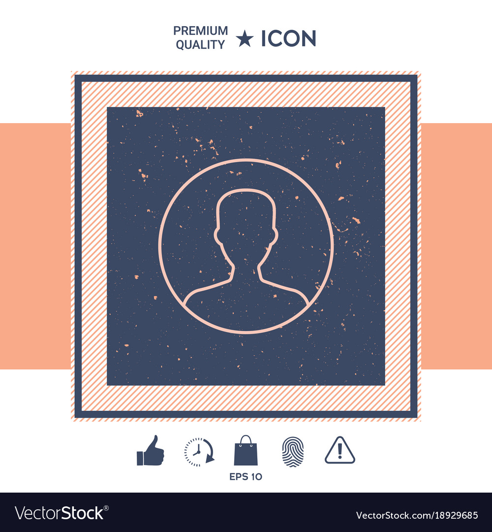 Symbol of user icon in circle profile line