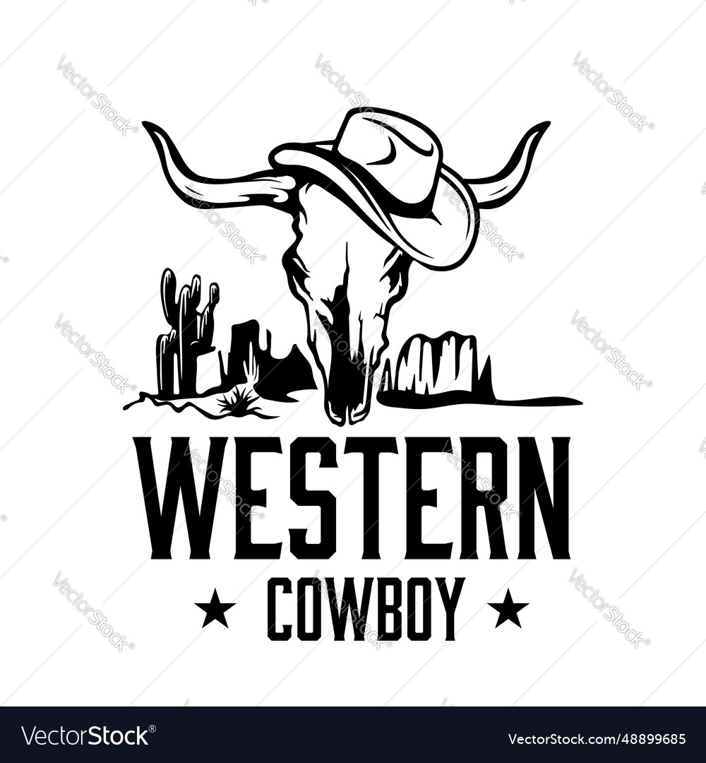 Western Cowboy Logo Design Vorlage